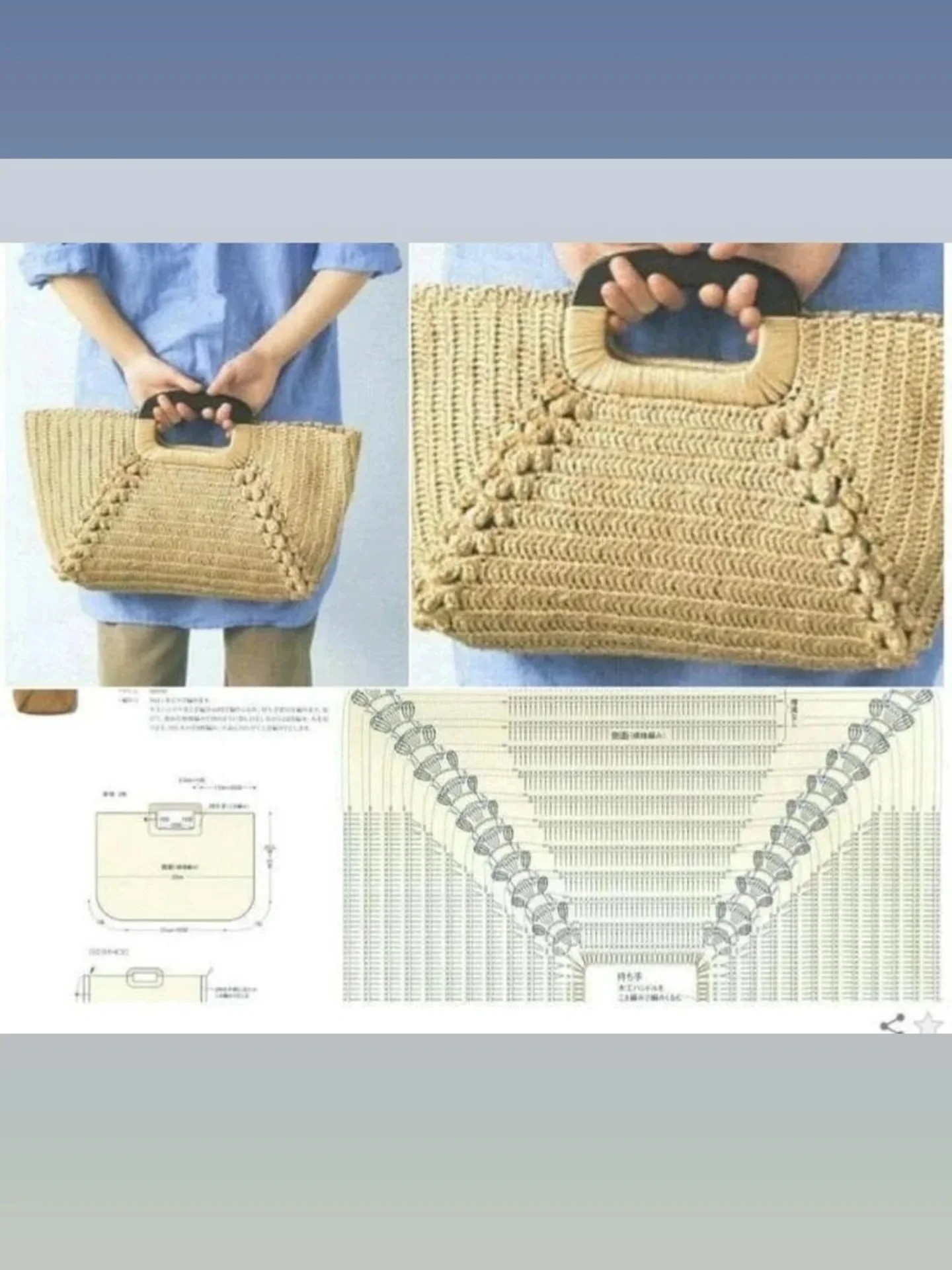 Crochet Bag Pattern with Floral Design