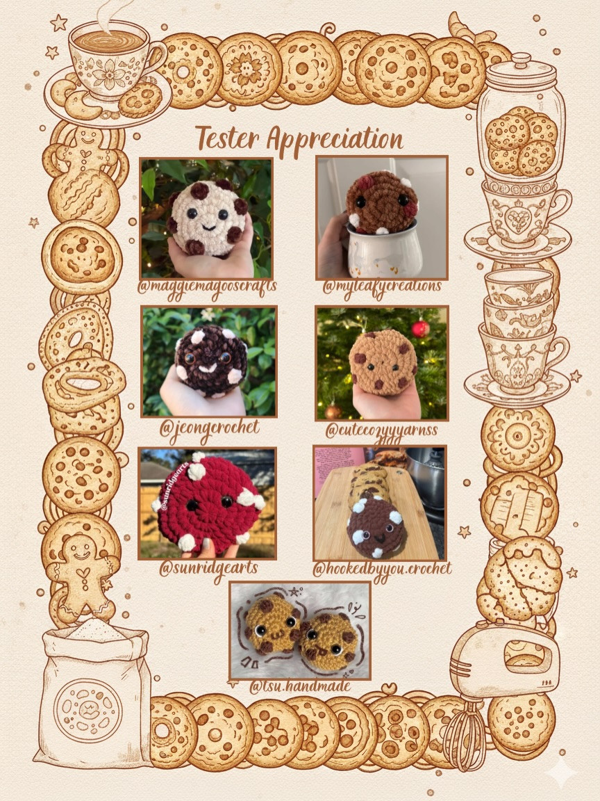 Crochet Chocolate Chip Cookie: Quick and Easy Free Pattern