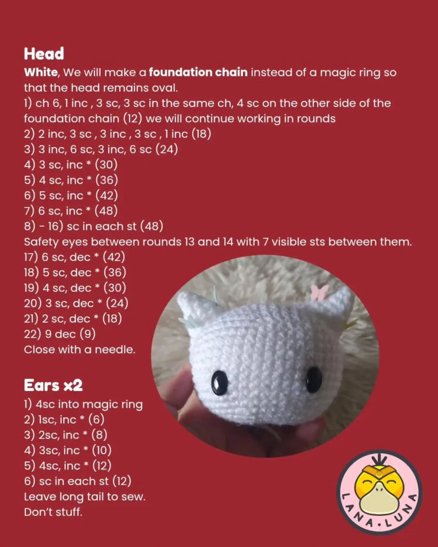 Crochet Christmas Kitty Amigurumi Free Pattern Tutorial