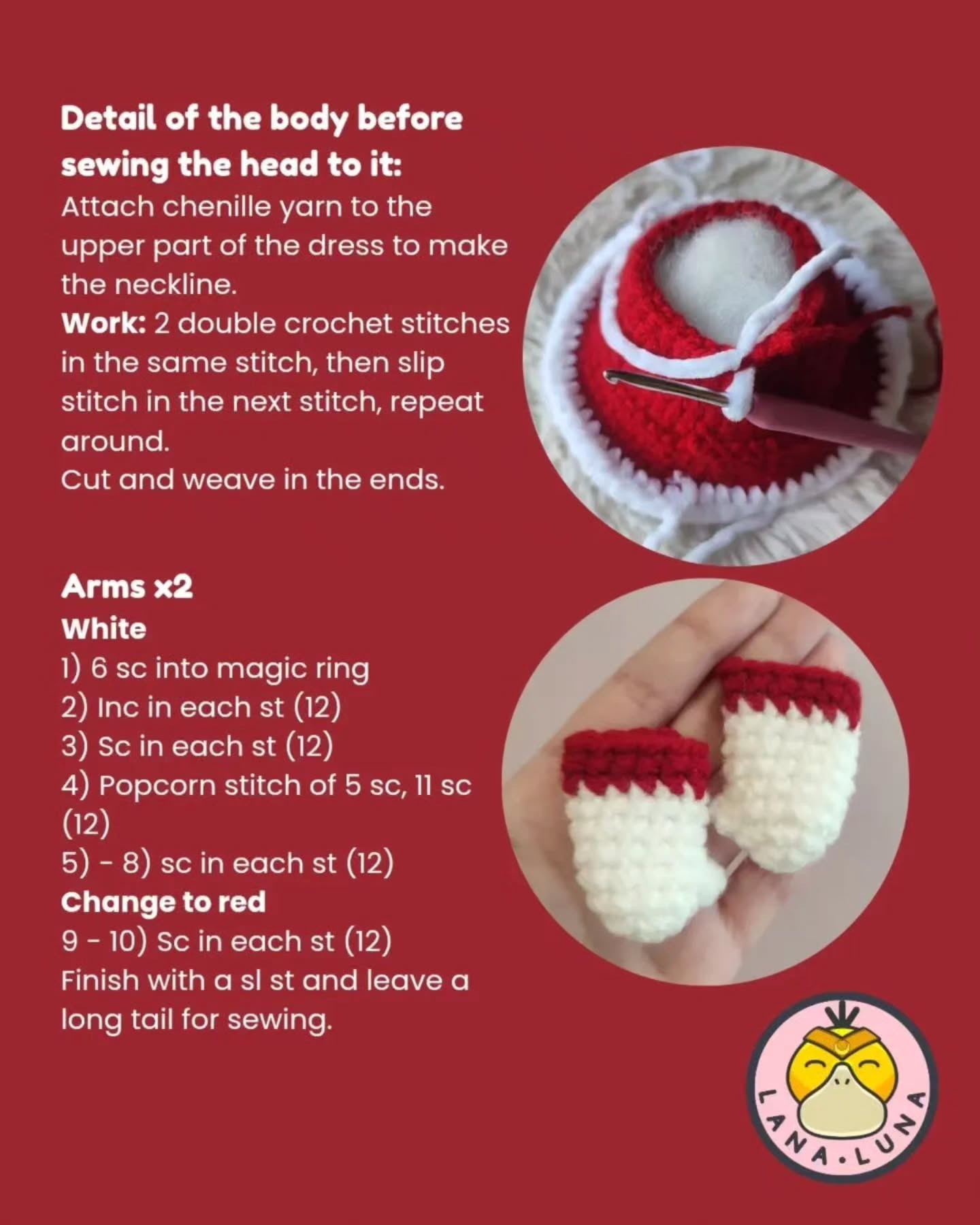 Crochet Christmas Kitty Amigurumi Free Pattern Tutorial