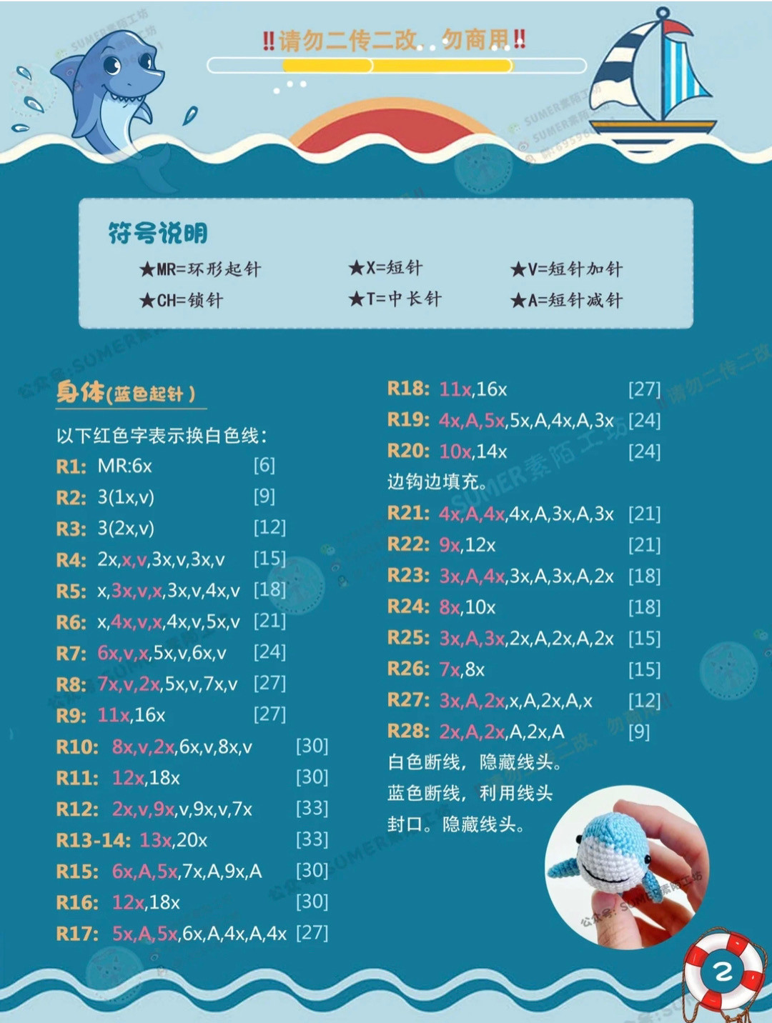 Crochet Cute Baby Shark Pattern Guide