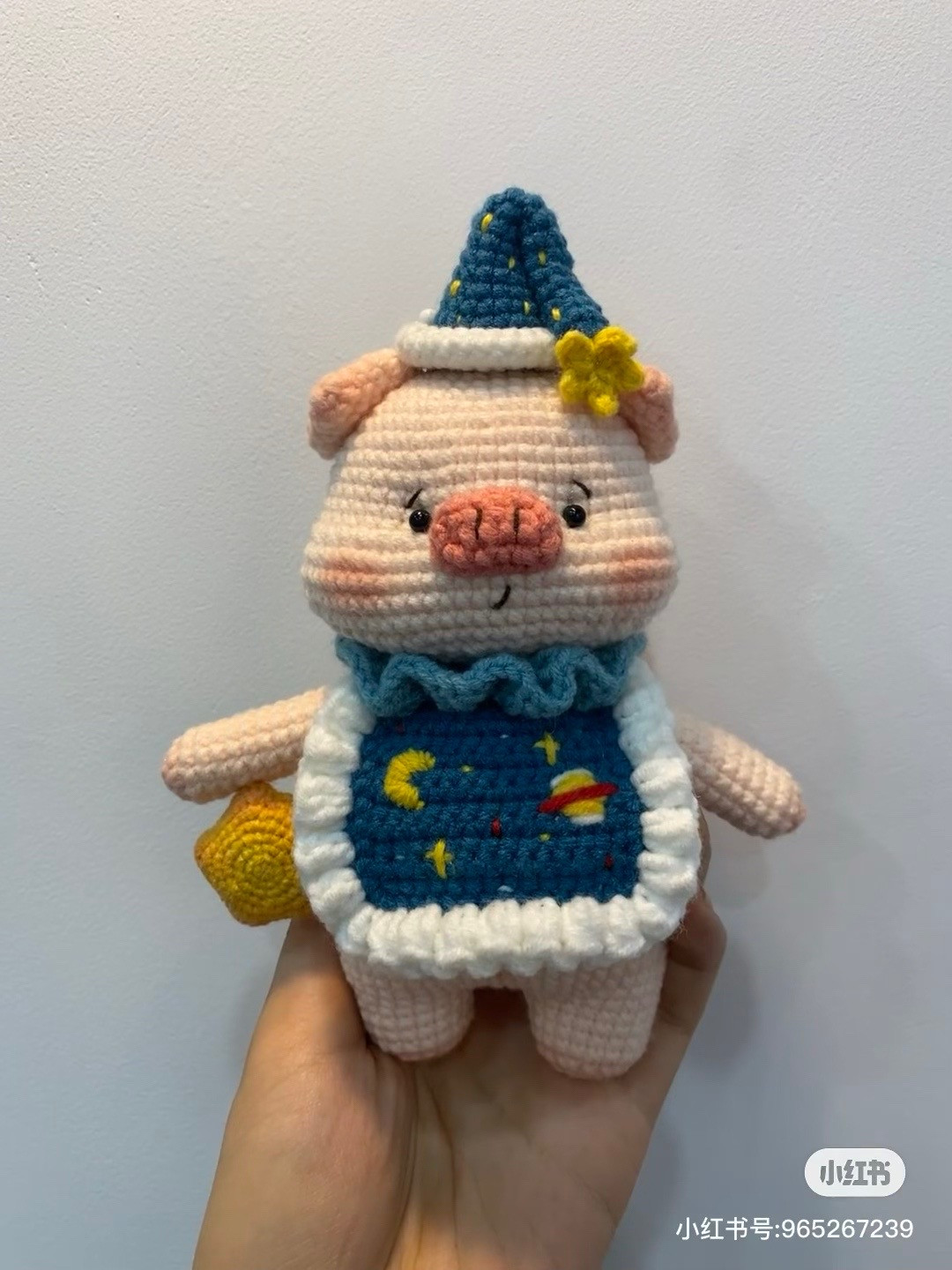 Crochet Cute Pig with Starry Night Costume Pattern