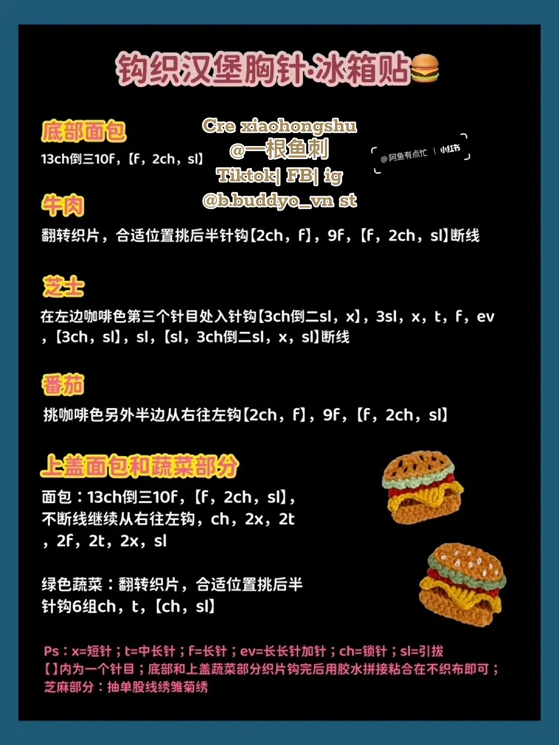 Crochet Fast Food Amigurumi: Burger, Hotdog, Fries, and Pizza