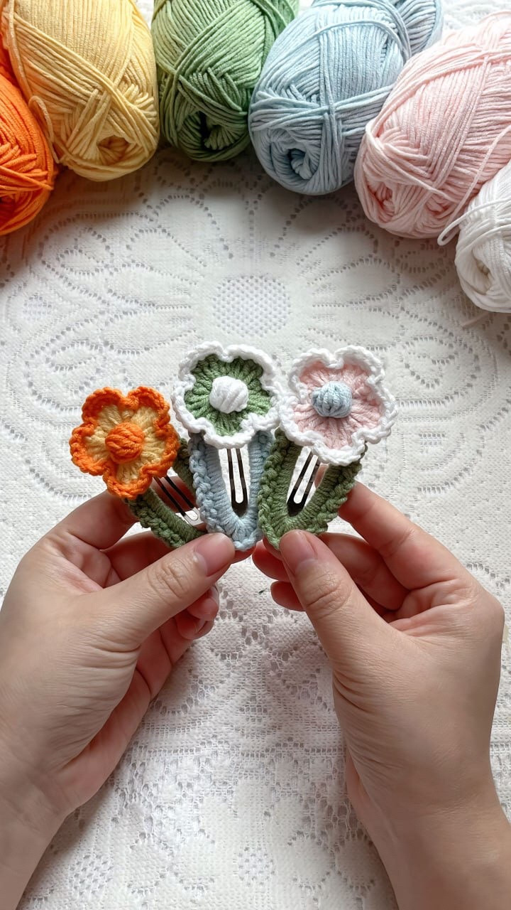 Crochet Flower Hair Clips: A Delightful DIY Accessory Pattern