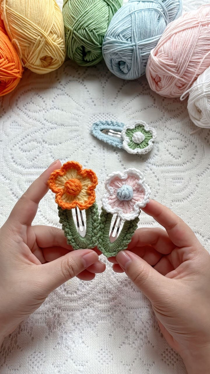 Crochet Flower Hair Clips: A Delightful DIY Accessory Pattern