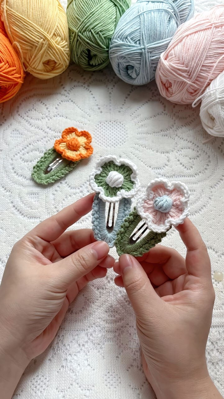 Crochet Flower Hair Clips: A Delightful DIY Accessory Pattern