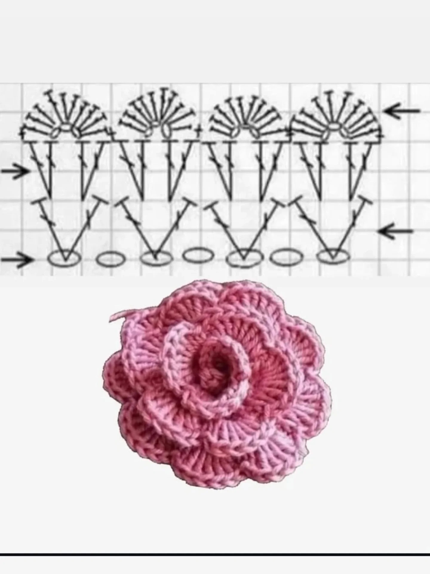 Crochet Flower Pattern with Leaves and Detailed Instructions