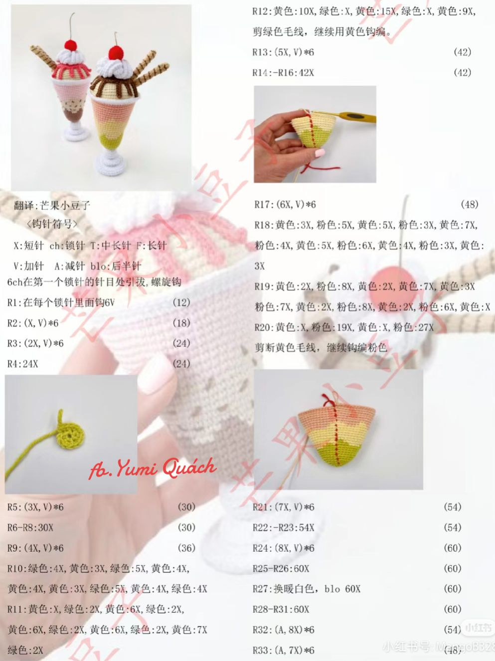 Crochet Ice Cream Sundae Amigurumi Pattern Delight