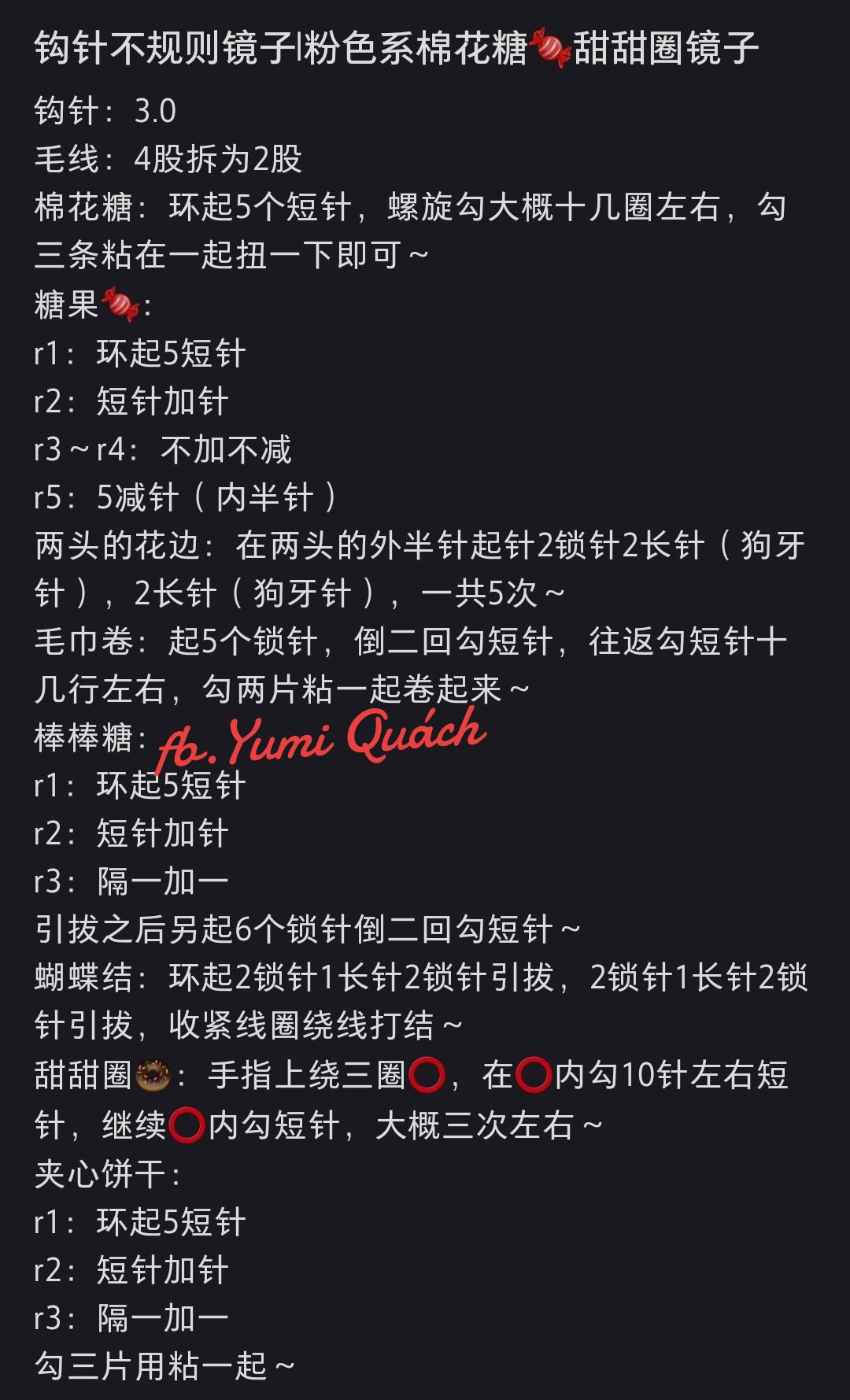 Crochet Mirror Frame with Pastel Flowers and Cute Details