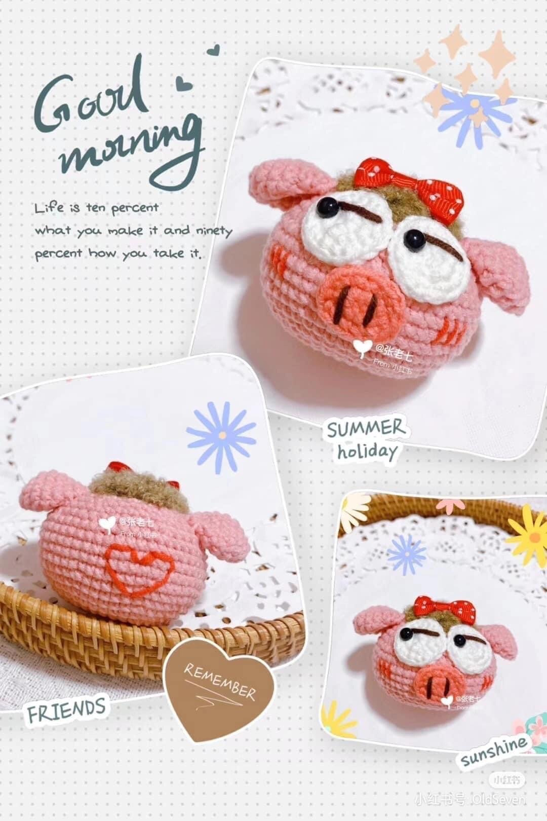 Crochet Owl Bobblehead on Motorcycle Handlebar for Fun Rides