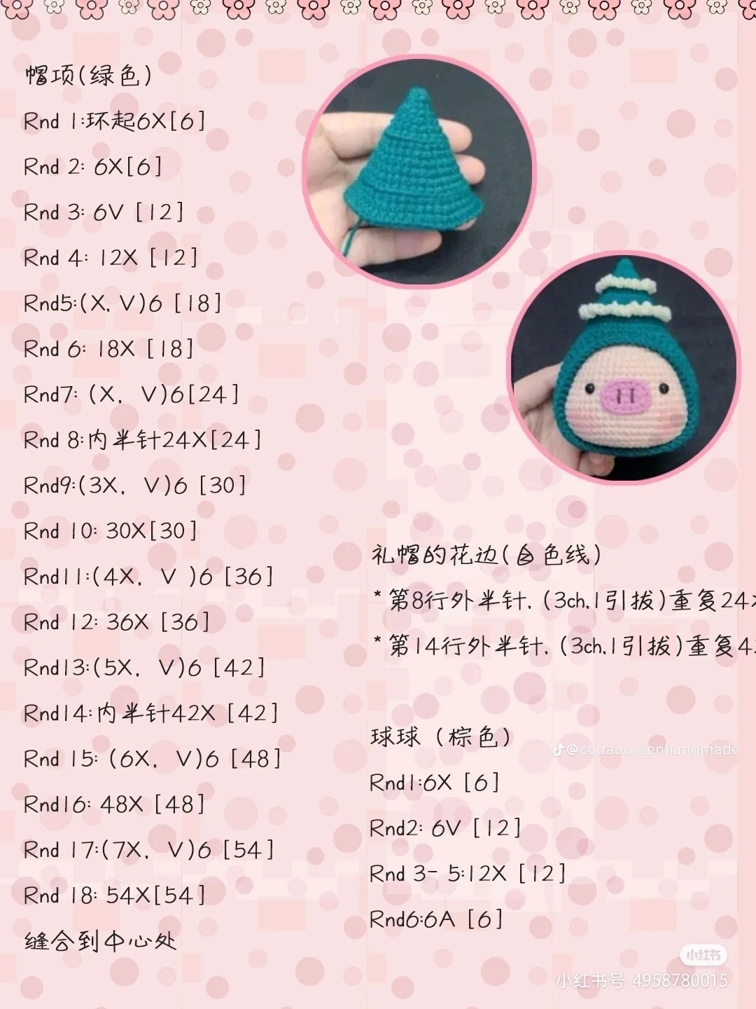 Crochet Pattern: Christmas Tree Pig Costume Tutorial