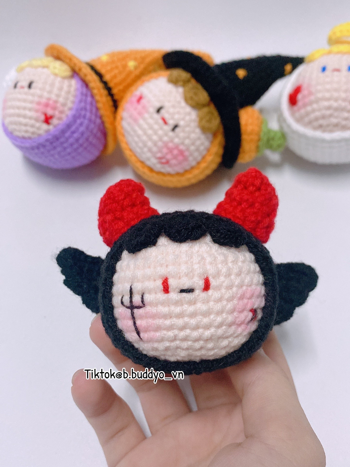 Crochet Pattern: Cute Little Devil Amigurumi with Red Horns