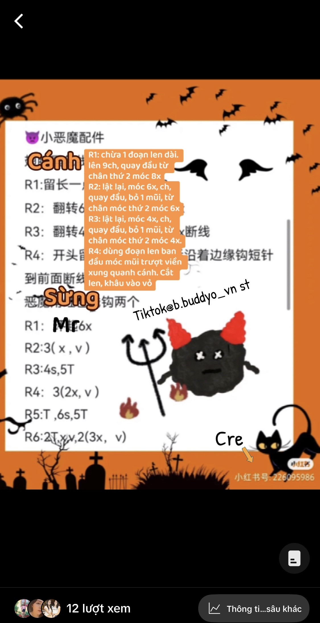 Crochet Pattern: Cute Little Devil Amigurumi with Red Horns