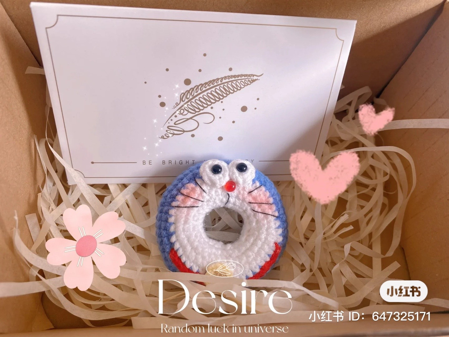 Crochet Pattern for Adorable Blue and White Cartoon Character Ring