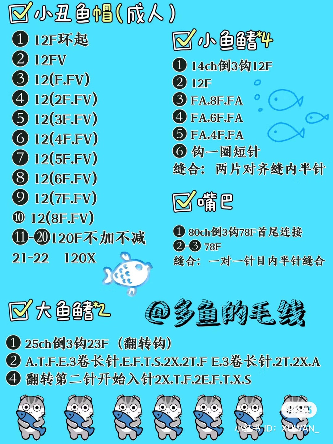 Crochet Pattern for Adorable Fish-Themed Beanie and Accessory