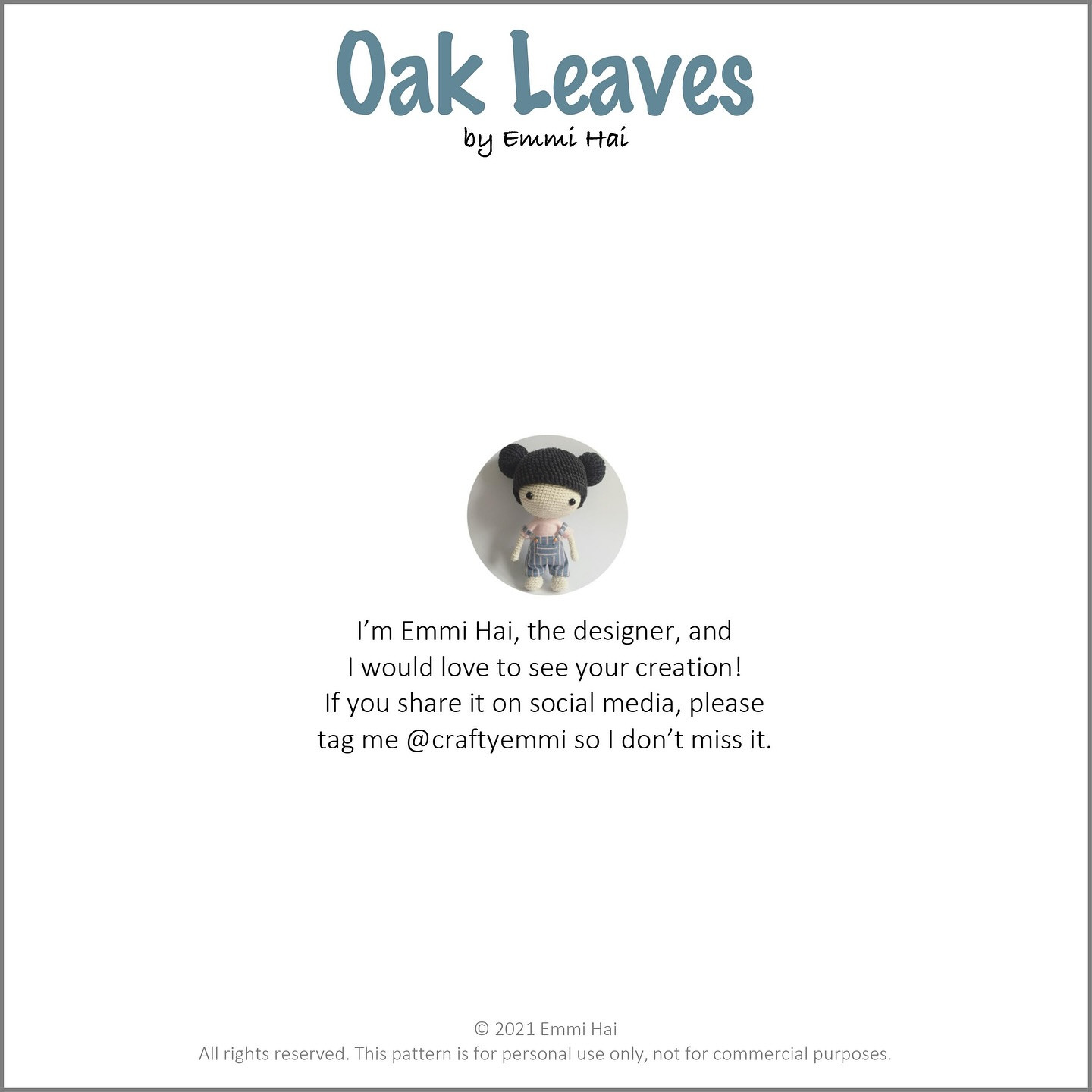 Crochet Pattern for Colorful Autumn Oak Leaves