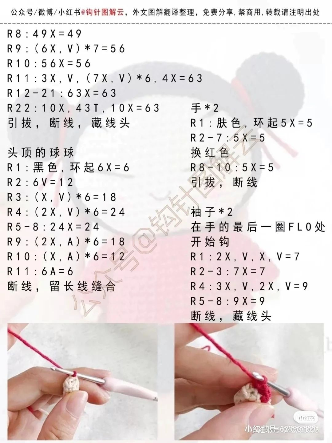 Crochet Pattern for Cute Amigurumi Character with Pigtails