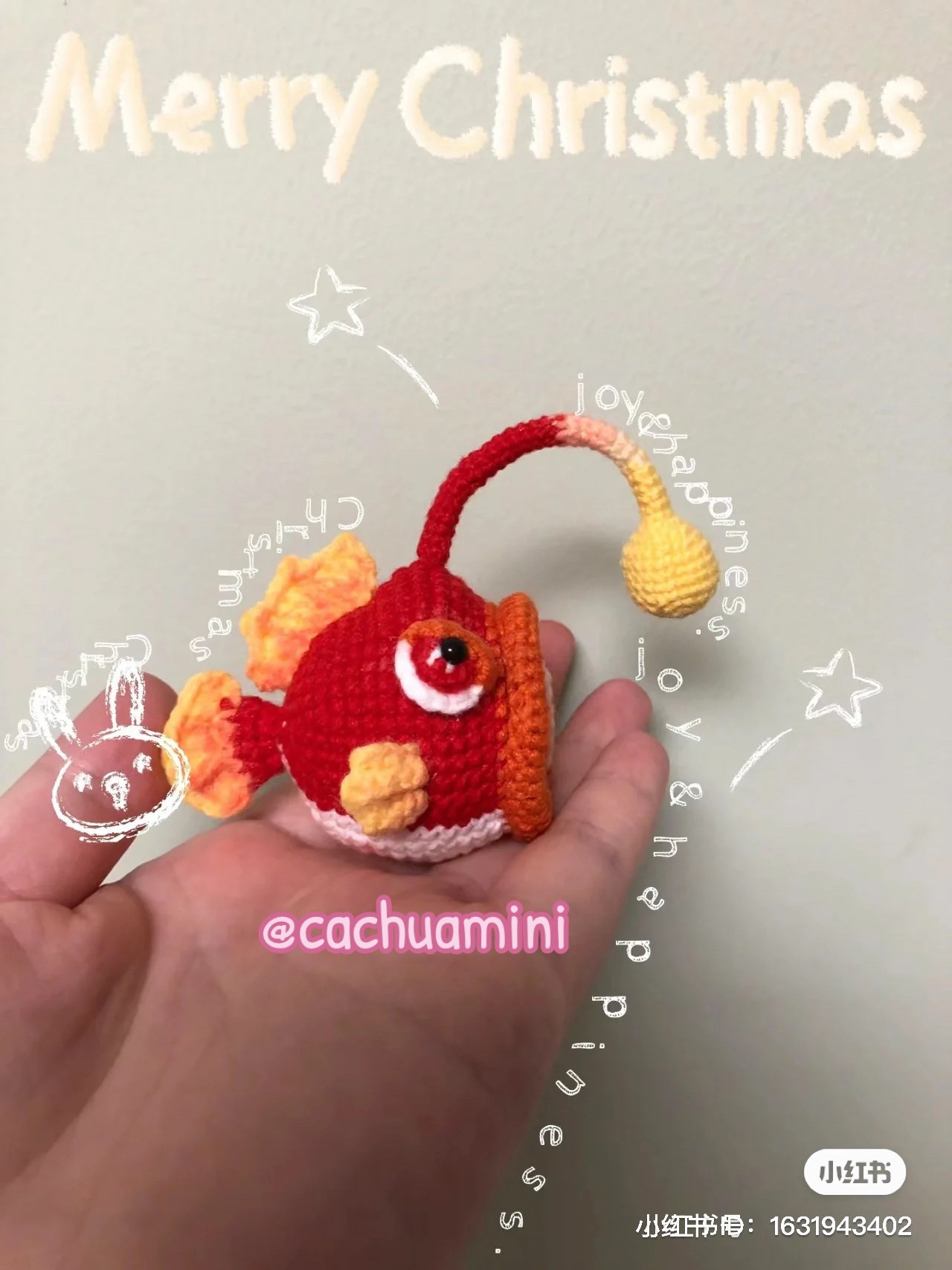 Crochet Pattern for Cute Angler Fish Toy