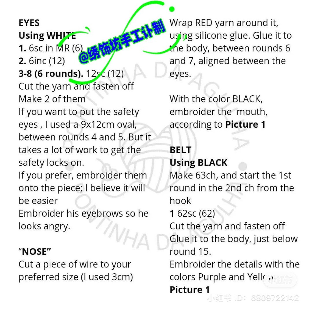 Crochet Pattern for Cute Cartoon Crab Amigurumi