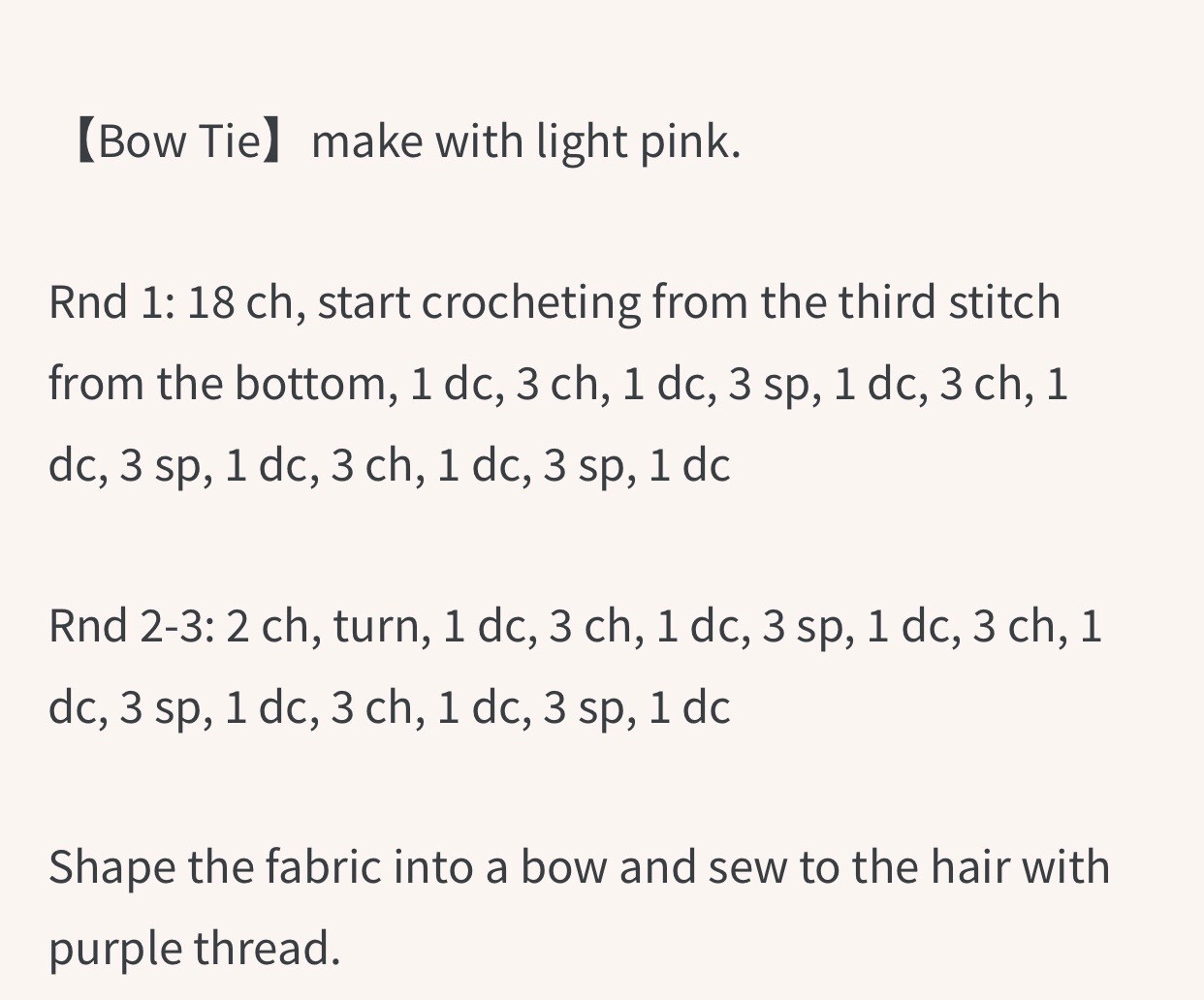 Crochet Pattern for Cute Little Doll with Bow and Dress