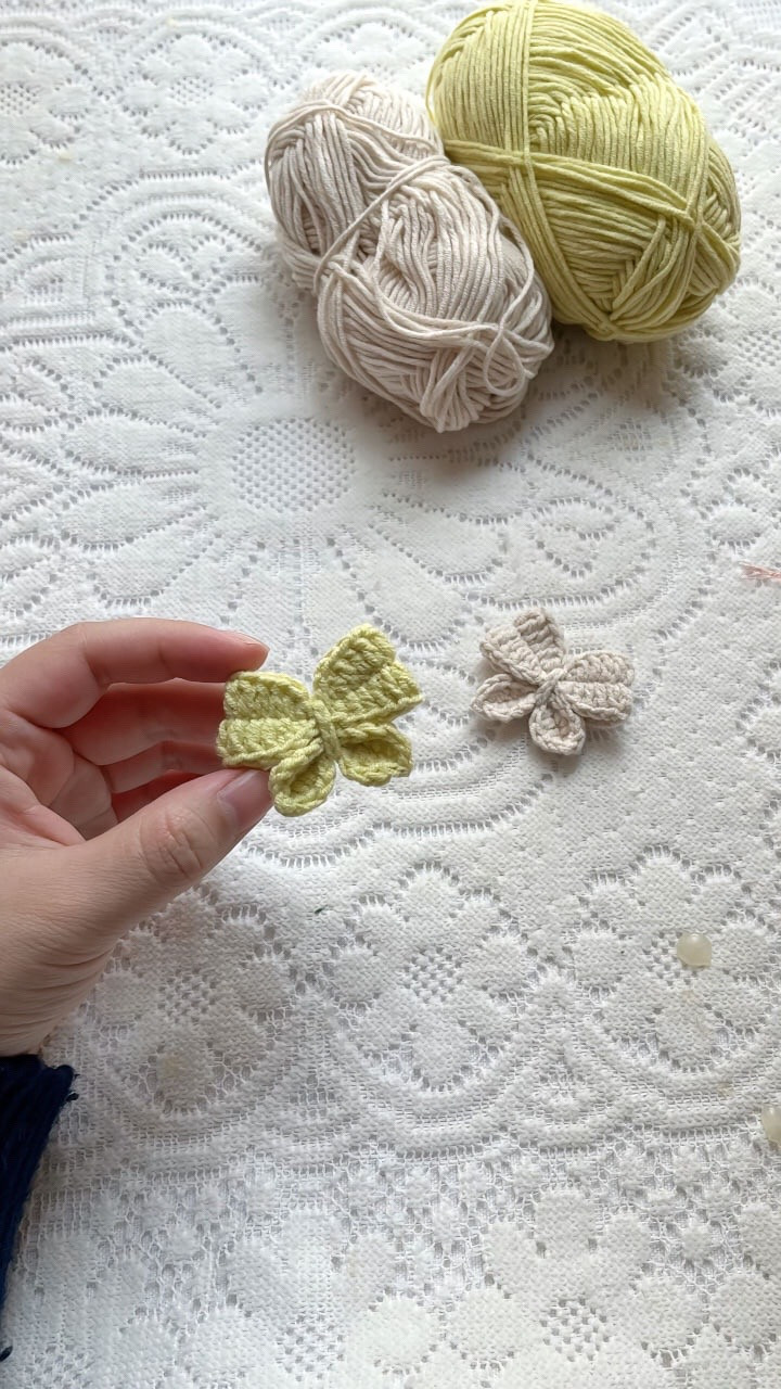 Crochet Pattern for Cute Little Yarn Butterflies