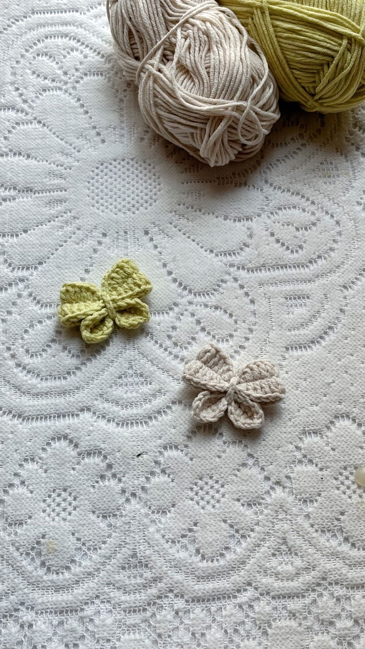 Crochet Pattern for Cute Little Yarn Butterflies