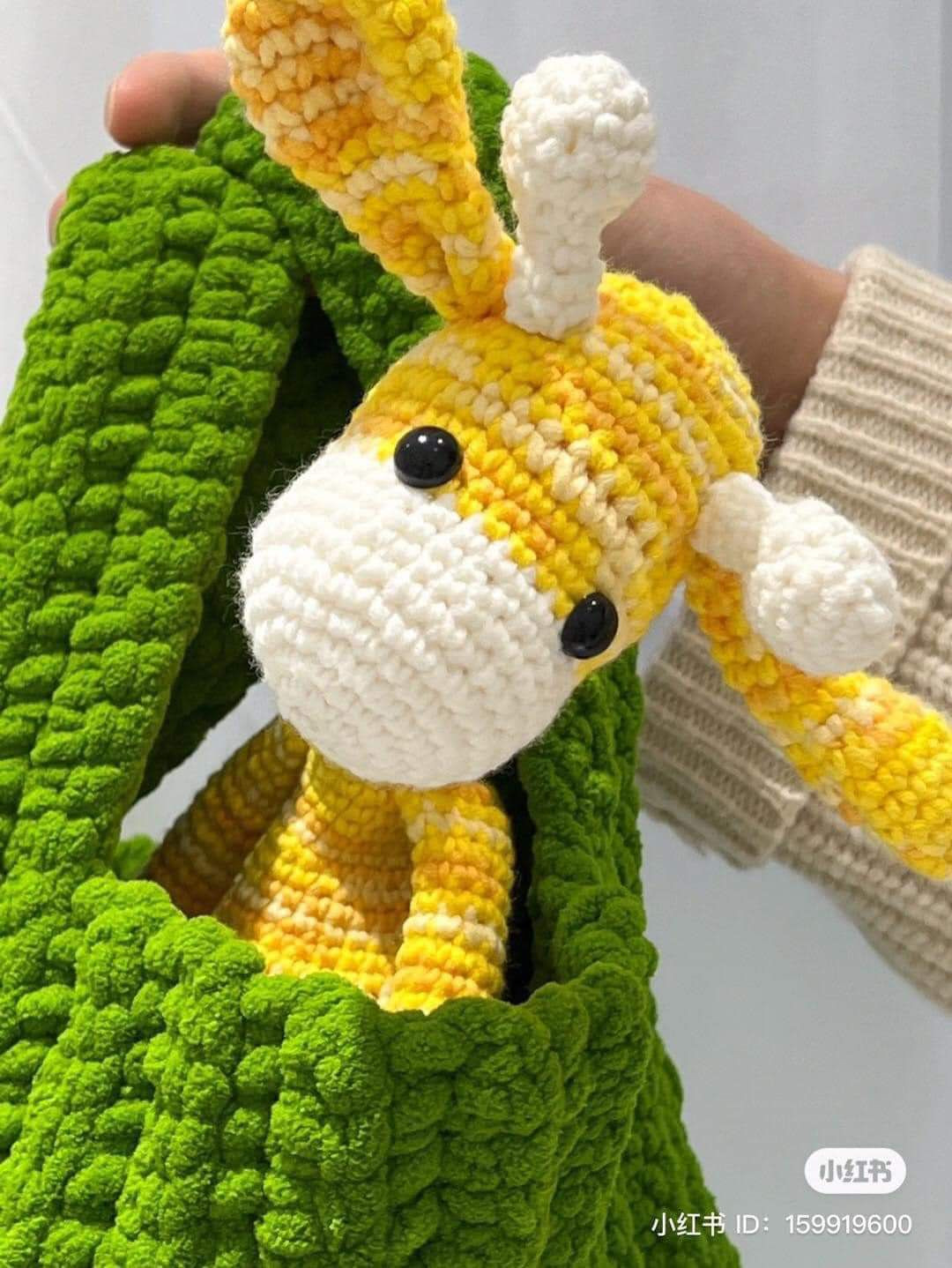 Crochet Pattern for Cute Pink and White Giraffe