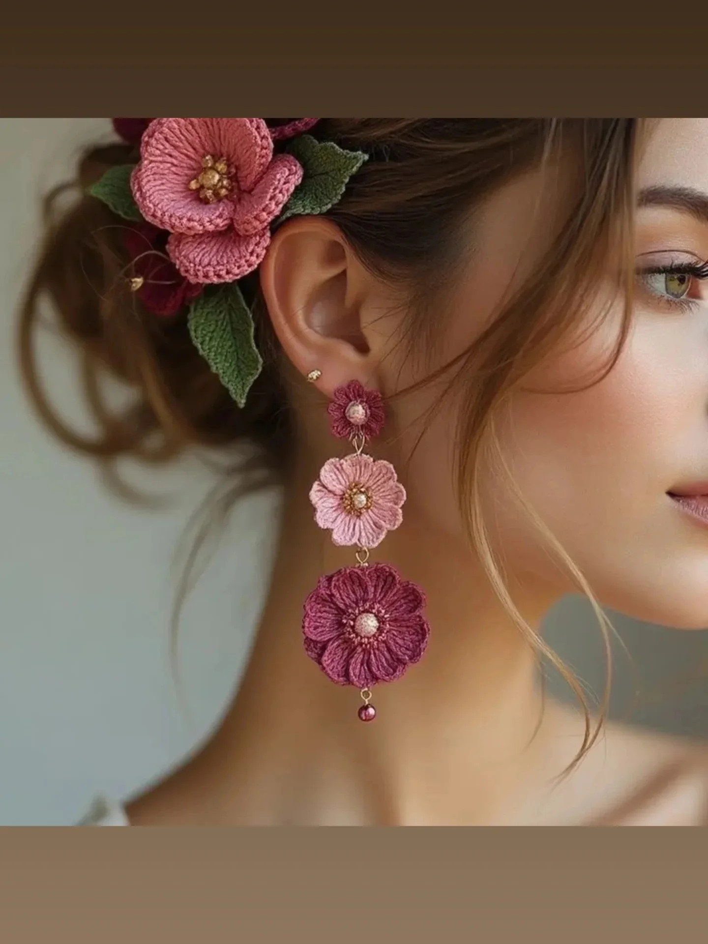 Crochet Pattern for Elegant Pink Floral Sweater