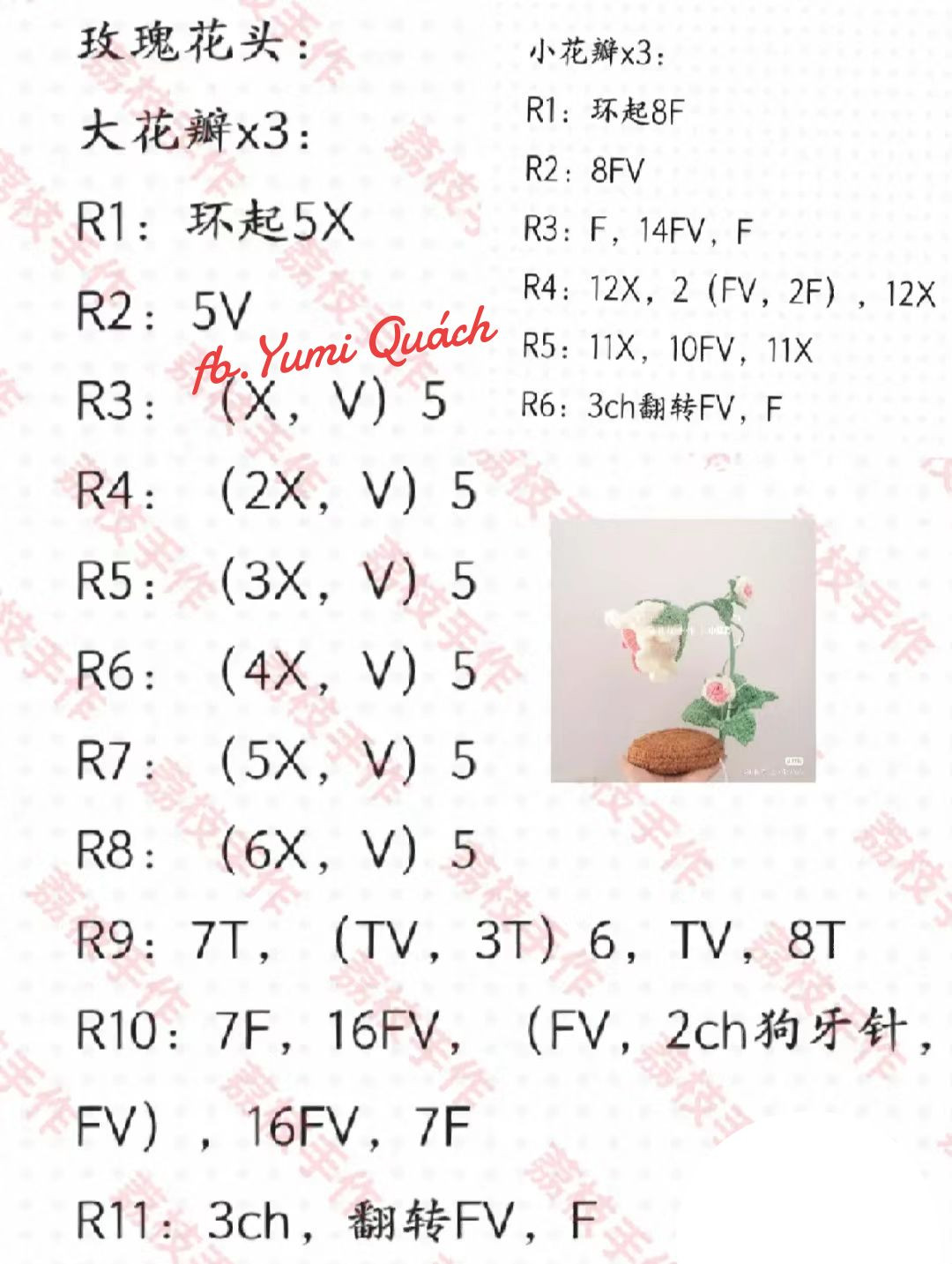 Crochet Pattern for Flower and Leaf Table Lamp