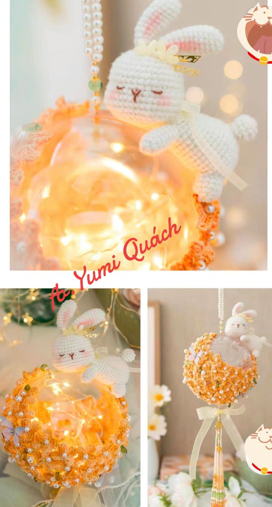 Crochet Pattern for Glowing Bunny Lantern Decoration