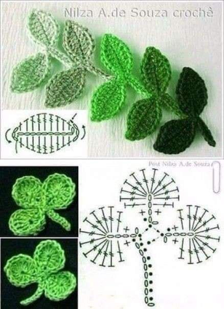 Crochet Pattern for Three-Leaf Clover Design