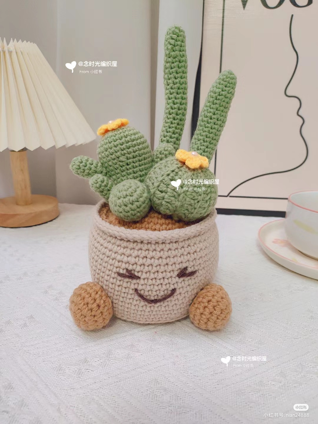 Crochet Patterns for Adorable Cactus and Tulip Plant Pots