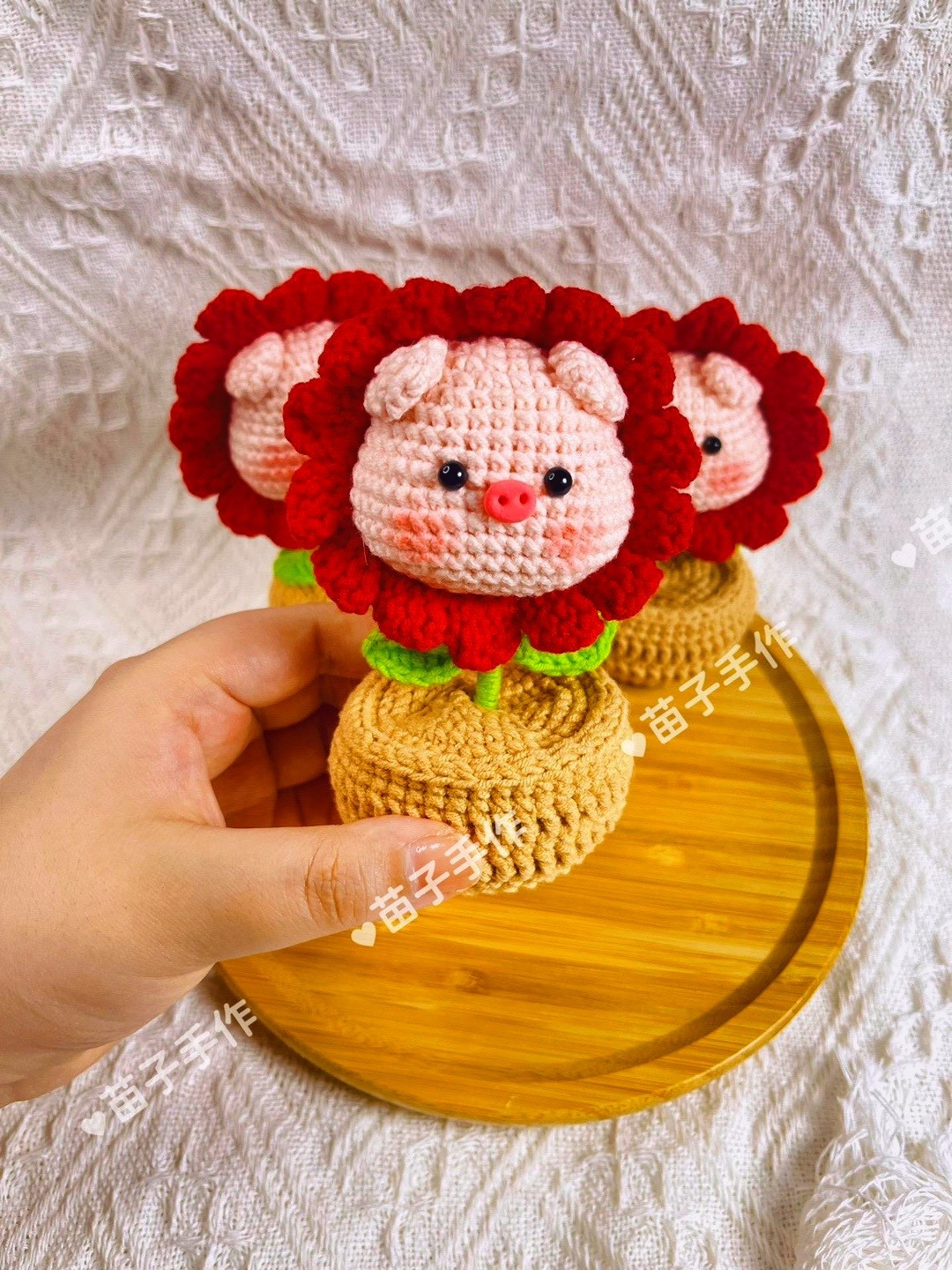 Crochet Piggy Flower Pot Pattern - Cute and Fun Amigurumi Design