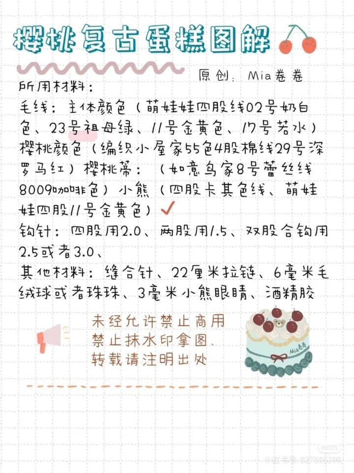 Crochet Strawberry Cake Pattern for Special Birthdays