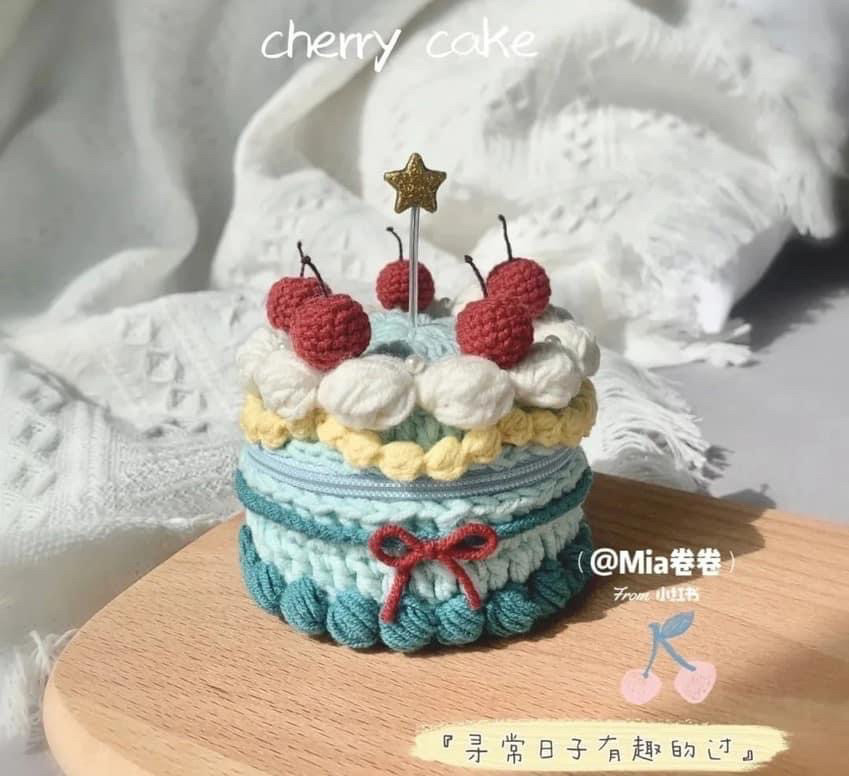 Crochet Strawberry Cake Pattern for Special Birthdays