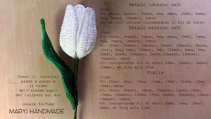 Crochet Tulip Bouquet Pattern for Colorful Spring Decor