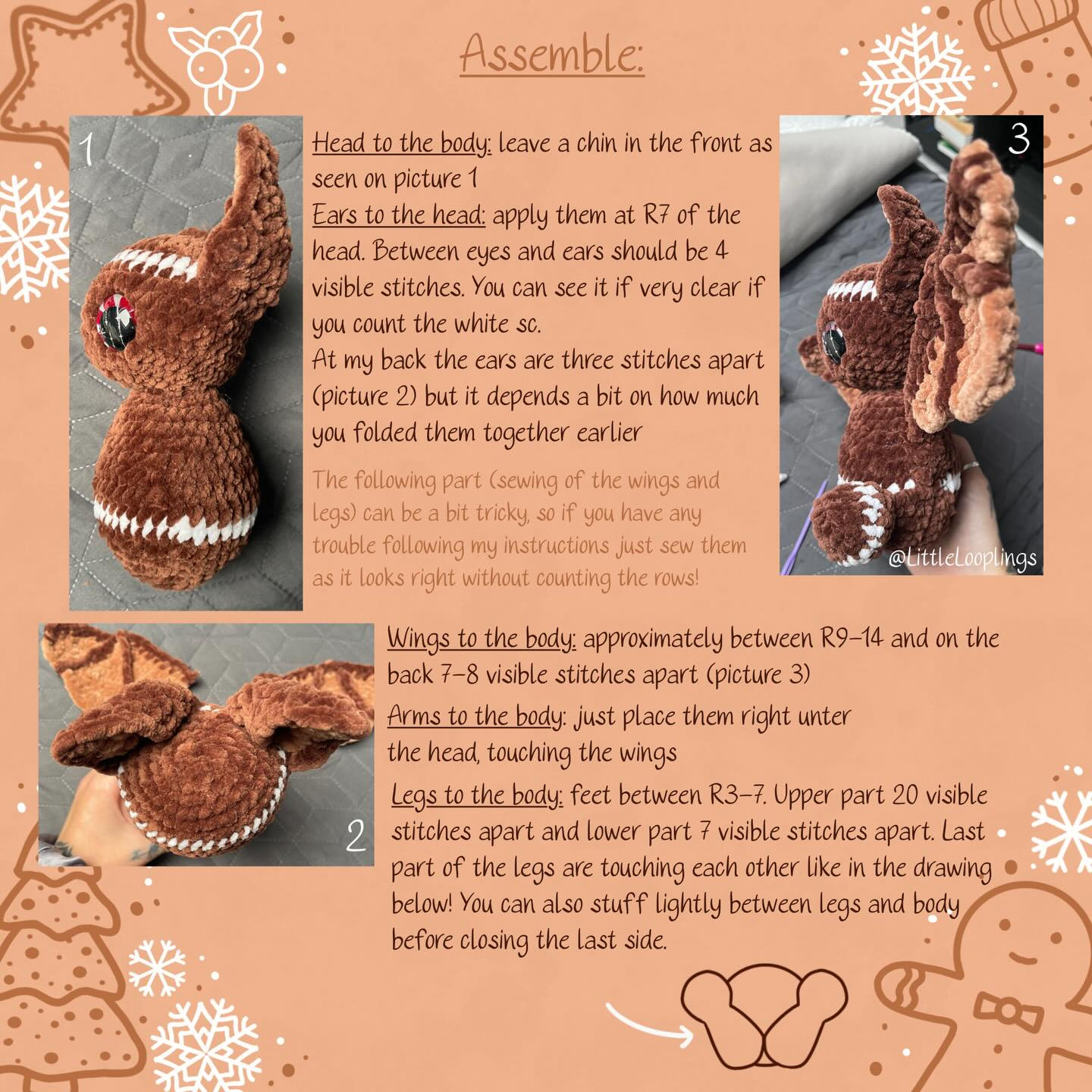 Crochet Your Own Batrick the Gingerbread Bat with Free Pattern