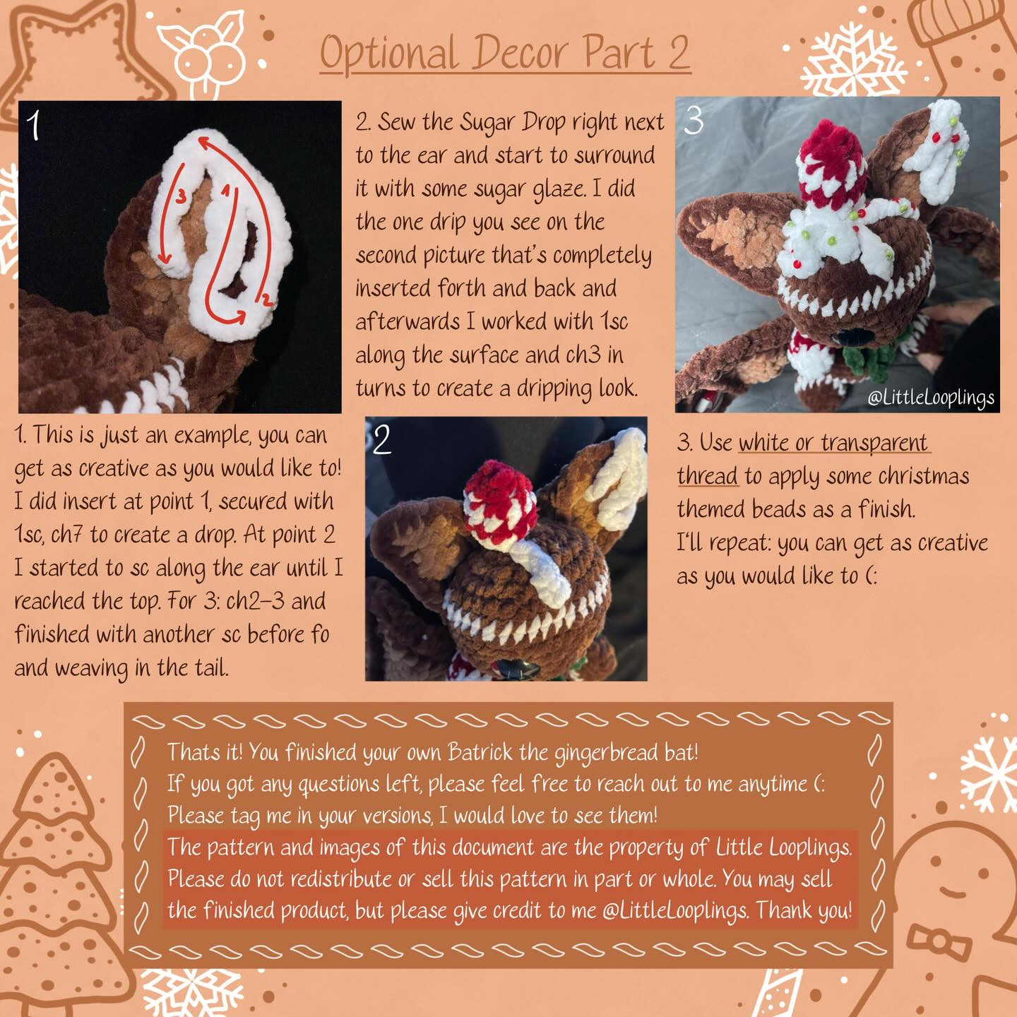 Crochet Your Own Batrick the Gingerbread Bat with Free Pattern