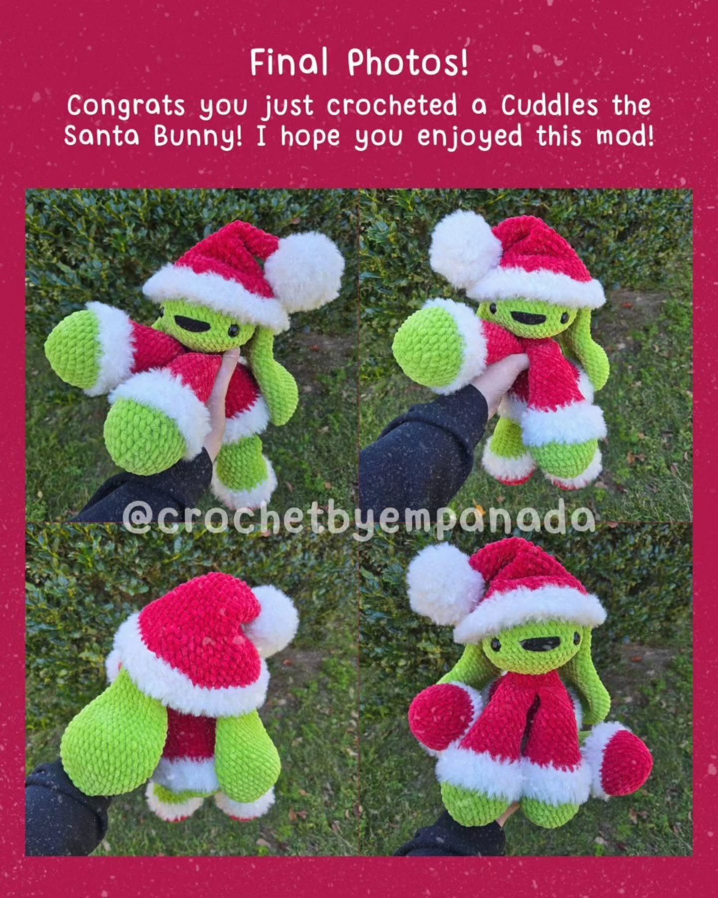 Crochet Your Own Cuddly Santa Bunny with This Free Pattern