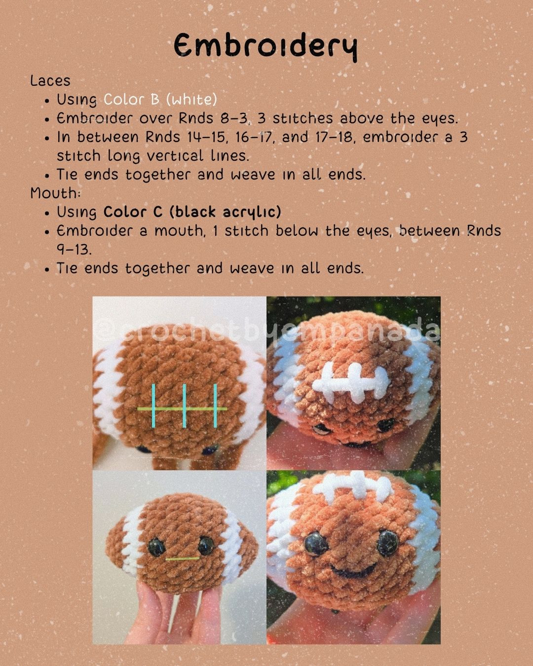 Crochet Your Own Cute Amigurumi Football with This Free Pattern
