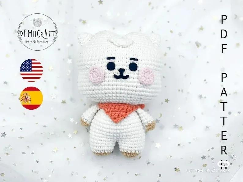 Cute Crochet Amigurumi Animal with Orange Scarf Pattern