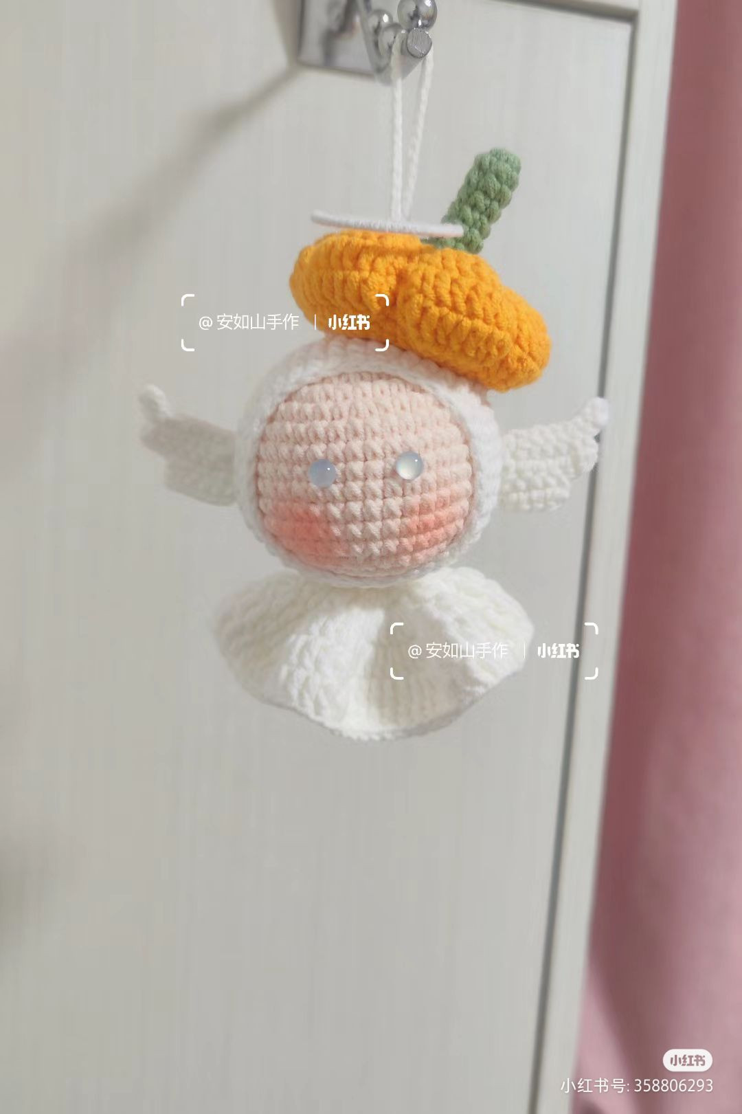 Cute Crochet Angel with Pumpkin Hat for Qixi Festival