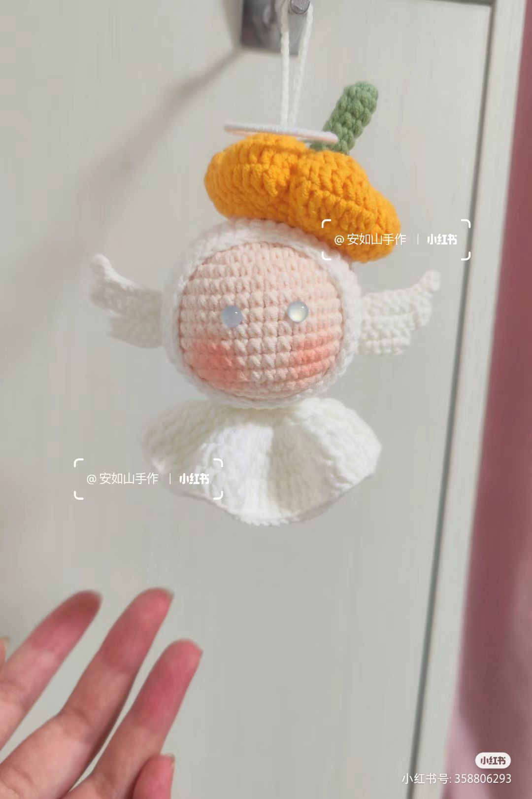 Cute Crochet Angel with Pumpkin Hat for Qixi Festival
