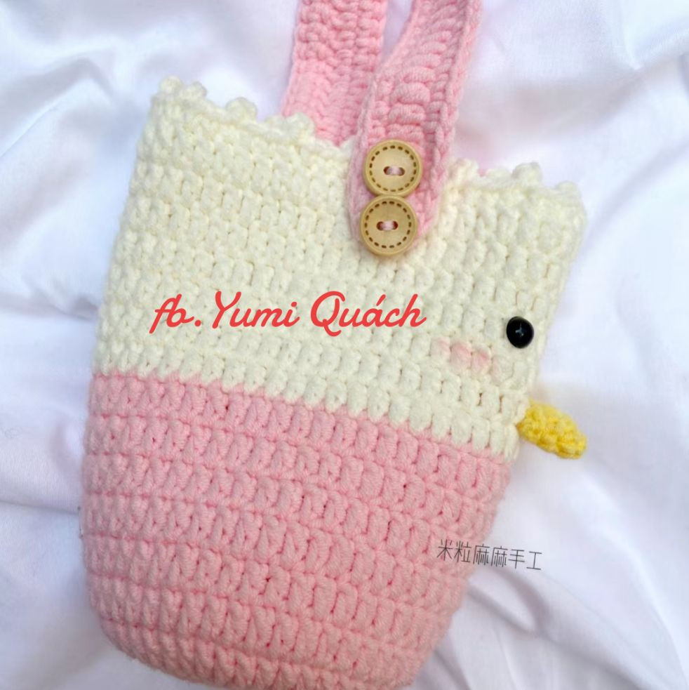Cute Crochet Bottle Holders with Duck Design for Kids