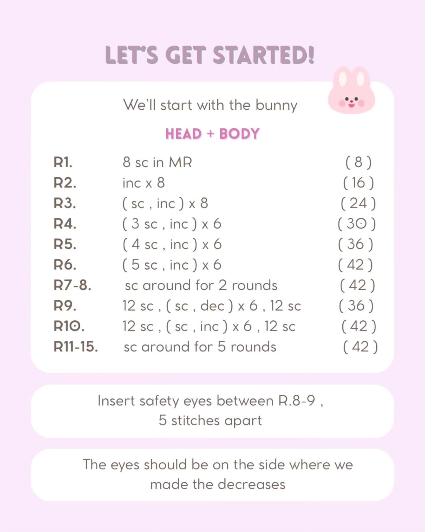 Cute Crochet Bunny and Chick Amigurumi Free Pattern