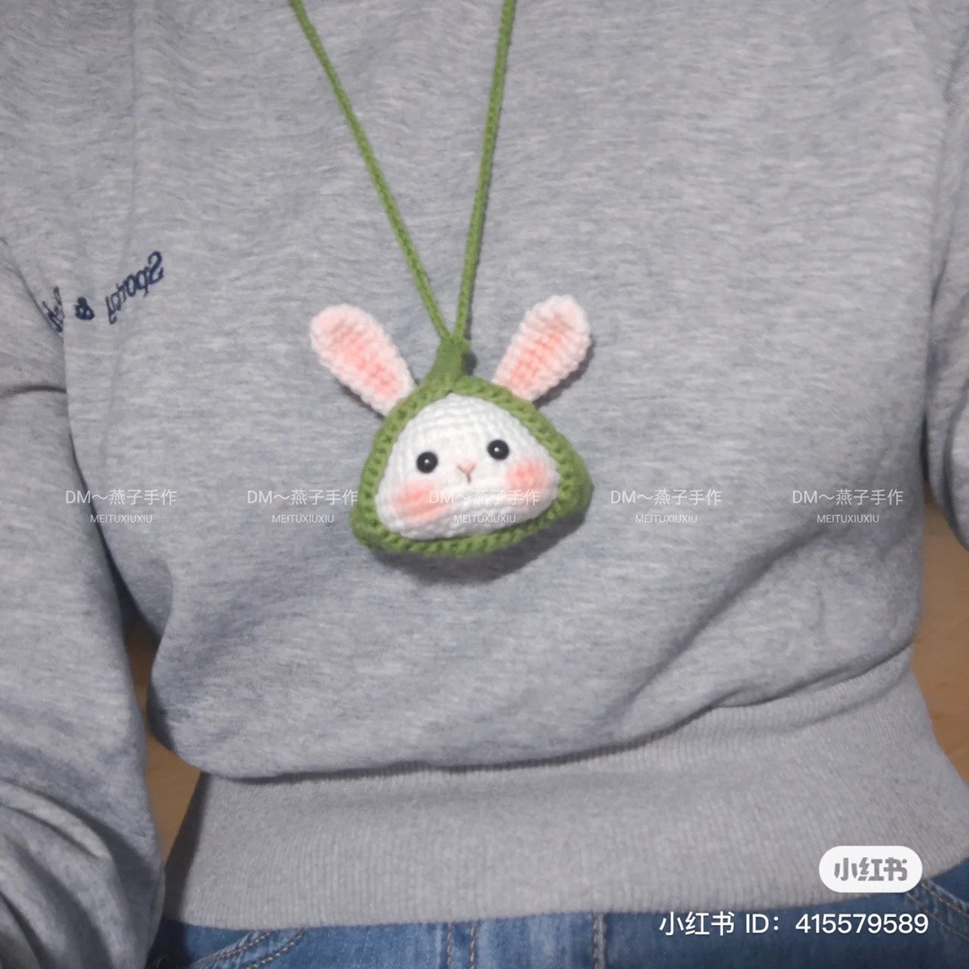 Cute Crochet Bunny Plushies with Green Hood Patterns