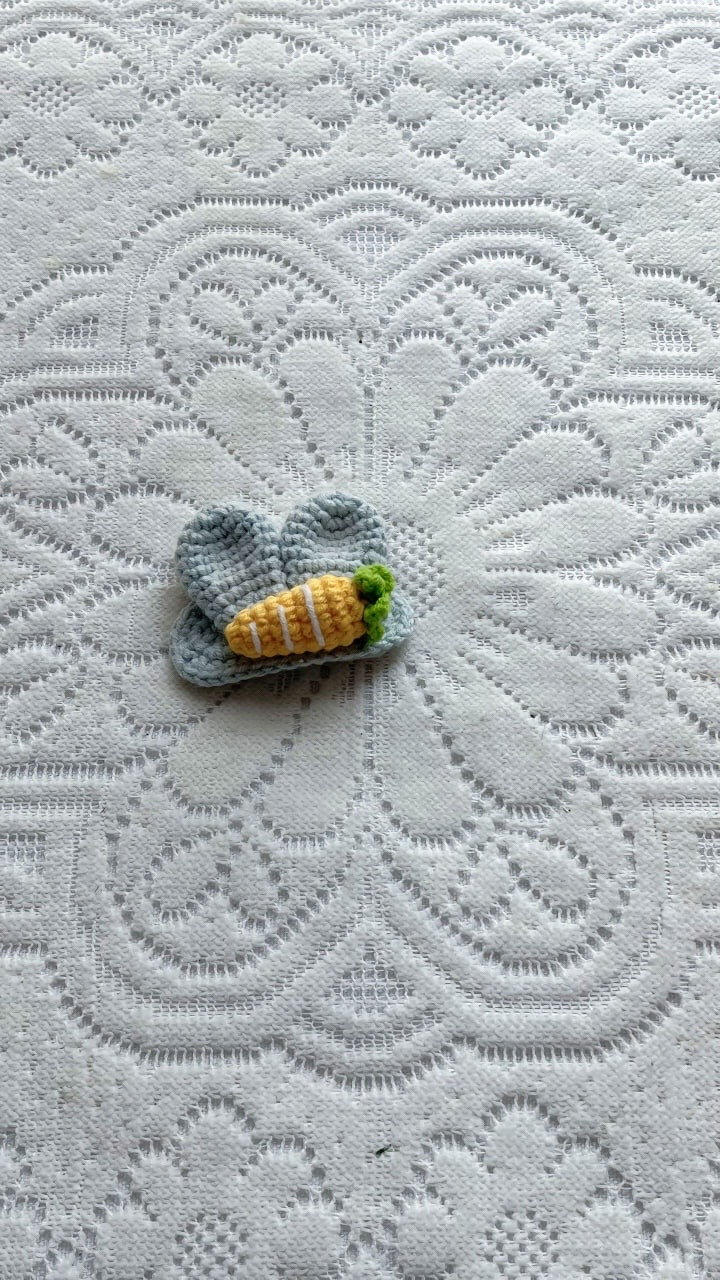 Cute Crochet Butterfly with Carrot Accent Pattern