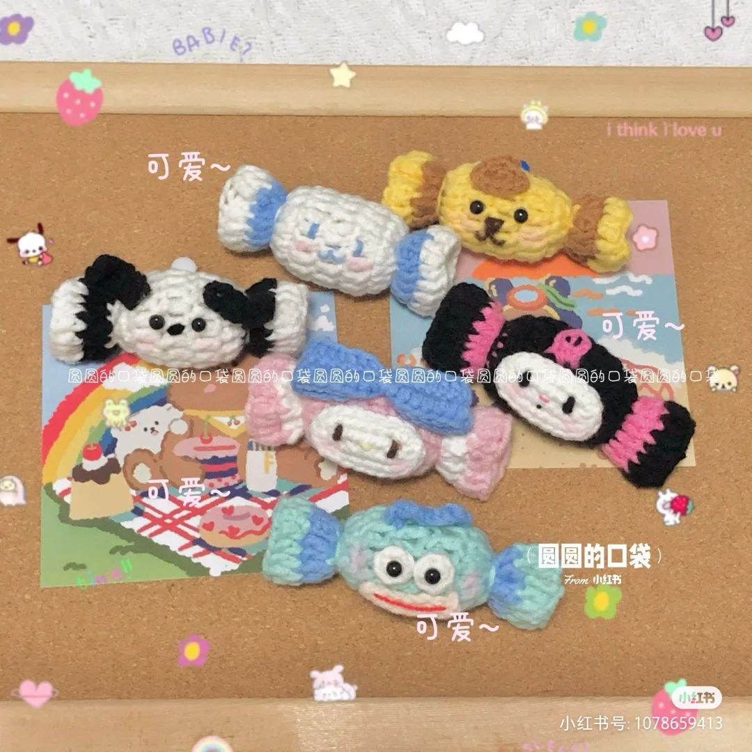 Cute Crochet Characters for Hair Accessories Crafting