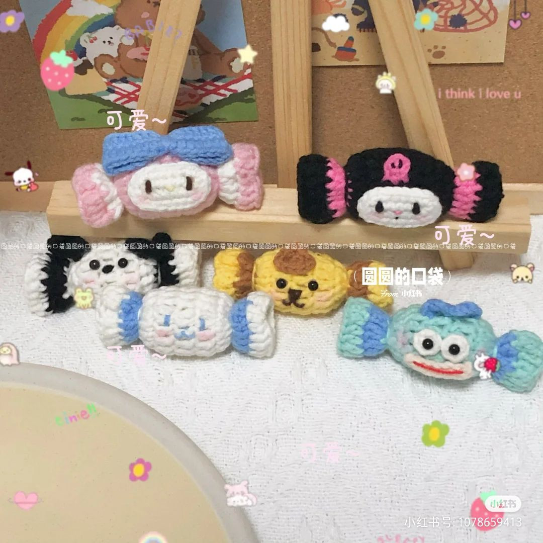 Cute Crochet Characters for Hair Accessories Crafting