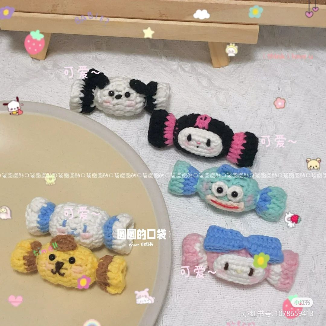 Cute Crochet Characters for Hair Accessories Crafting
